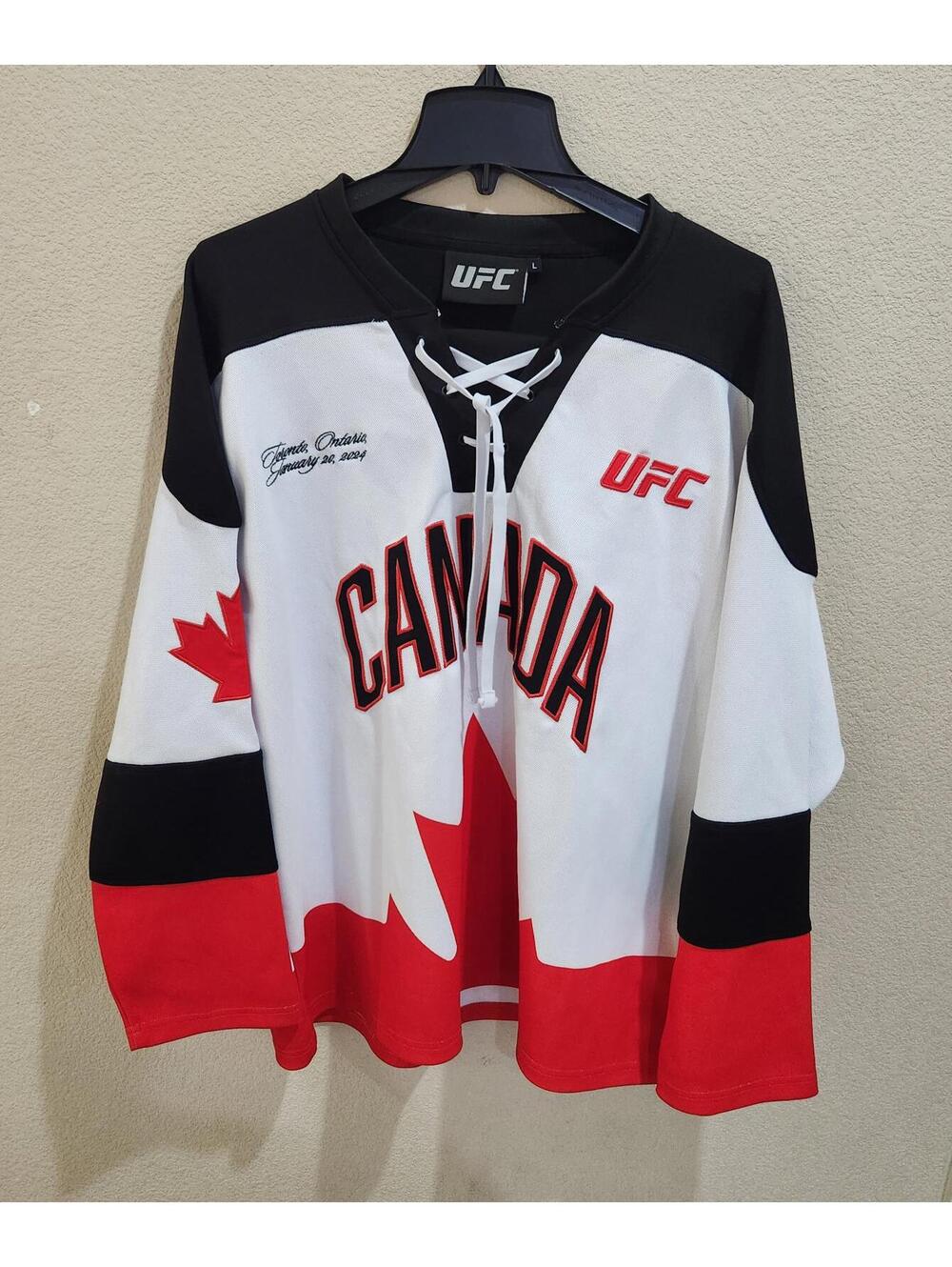 UFC 297 Toronto Canada Hockey Limited Edition Jersey Size Large